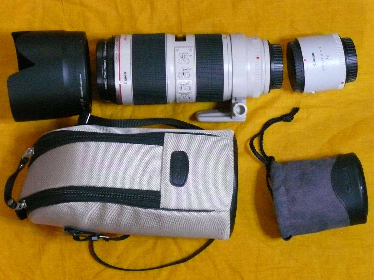 CANON EF70-200mm F2.8 L IS II USM + EXTENDER EF 2x III 一式