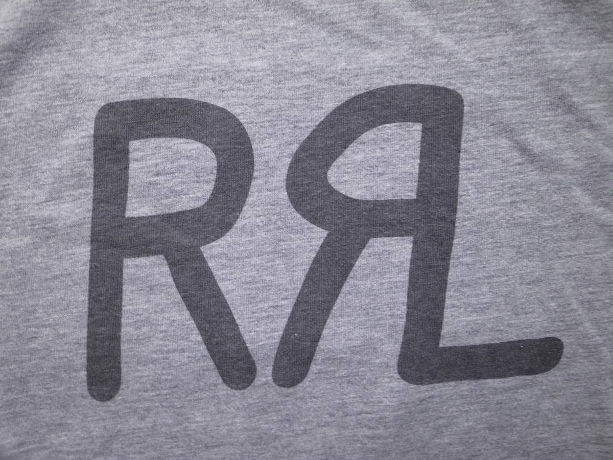 90's RRL ロゴプリントTシャツ S グレー POLO ラルフローレン RUGBY 第1期 初期タグ_画像2