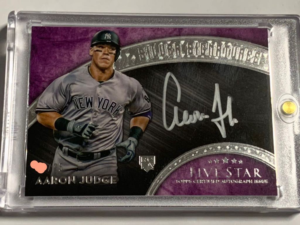 Topps 2017 topps five star aaron judge auto /25 RC