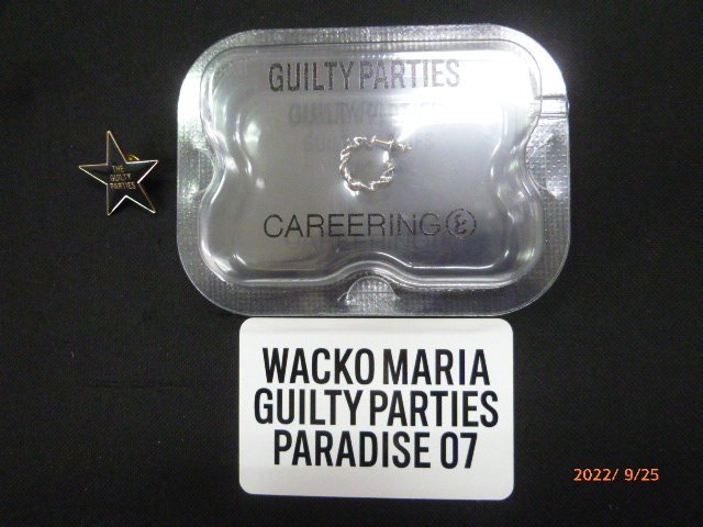 ☆ ワコマリア ピンバッチ / WACKO MARIA GUILTY PARTIES PARADISE 07 925/K18 キャリアリング CAREERING ☆