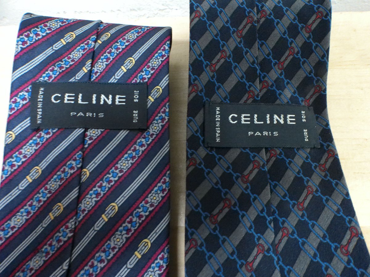 CELINE セリーヌ ネクタイ おまとめ 9本セット 総柄 パターン柄 CELINE セリーヌ ネクタイ おまとめ 9本セット 総柄 パターン柄