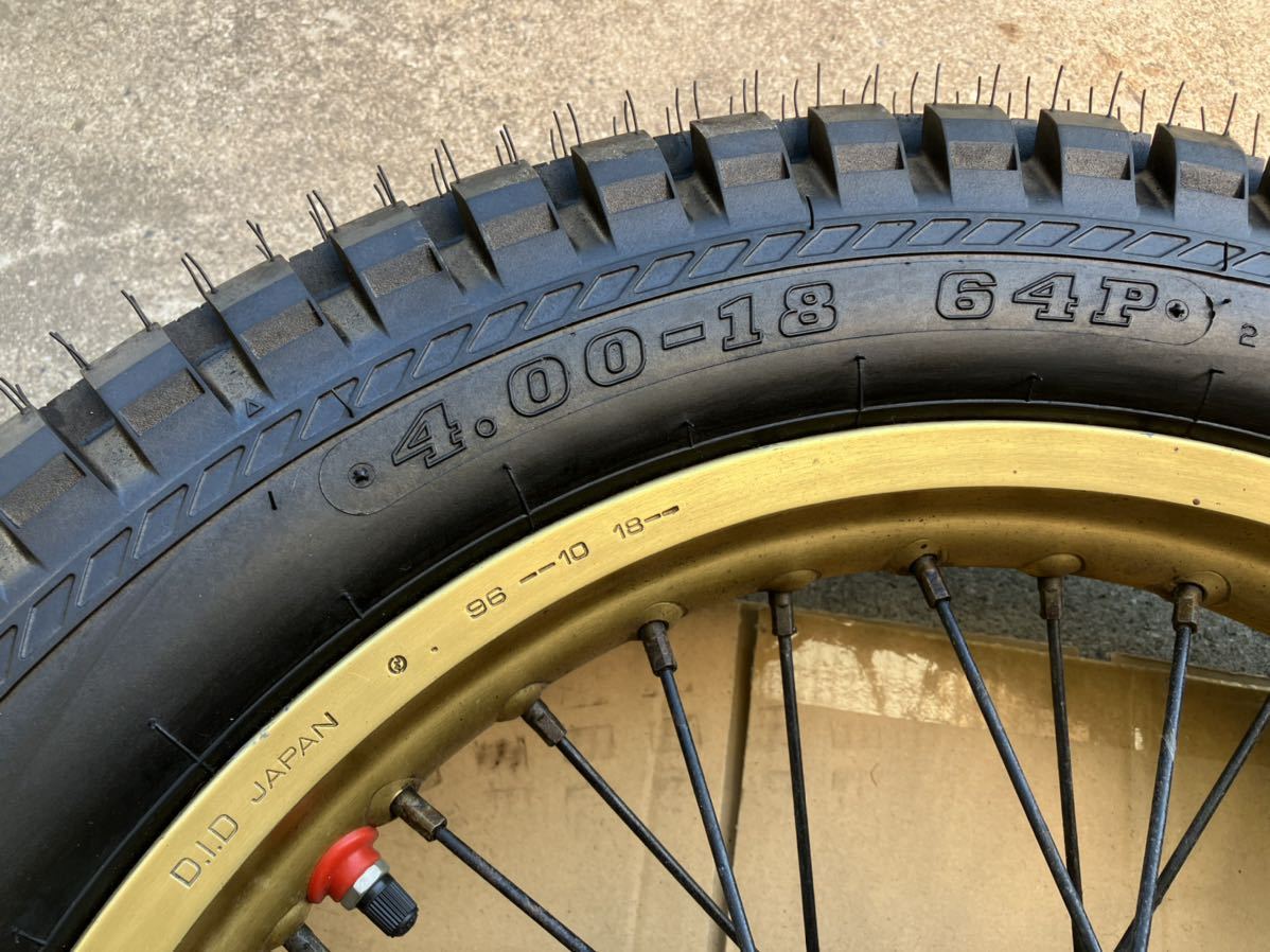 セロー225 前後ホイールセット チューブタイプ ビードストッパー付