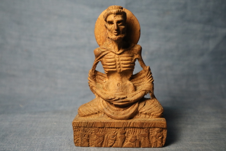 木彫 釈迦 苦行像 検仏教美術仏像ガンダーラ断食坐禅珍品希少骨董