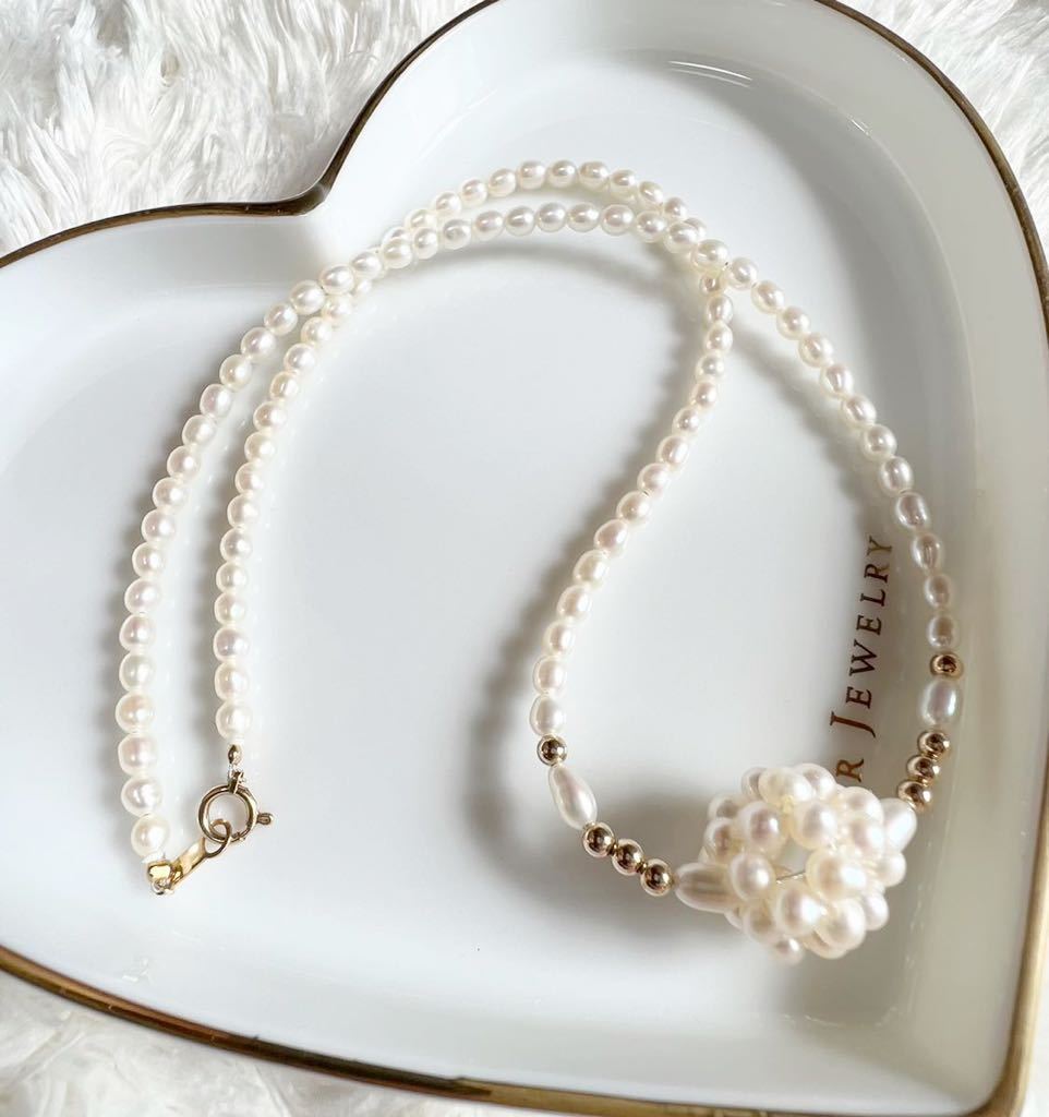 [K18]book@ pearl pearl necklace 