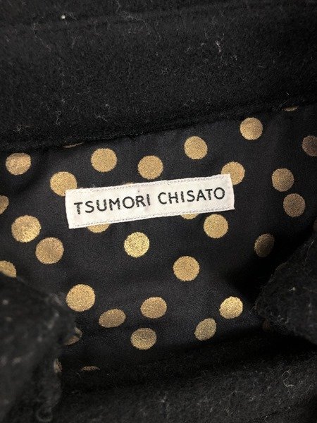 TSUMORI CHISATO ツモリチサト ウール ショート Pコート ブラック SIZE:1 LH632022090103_画像3