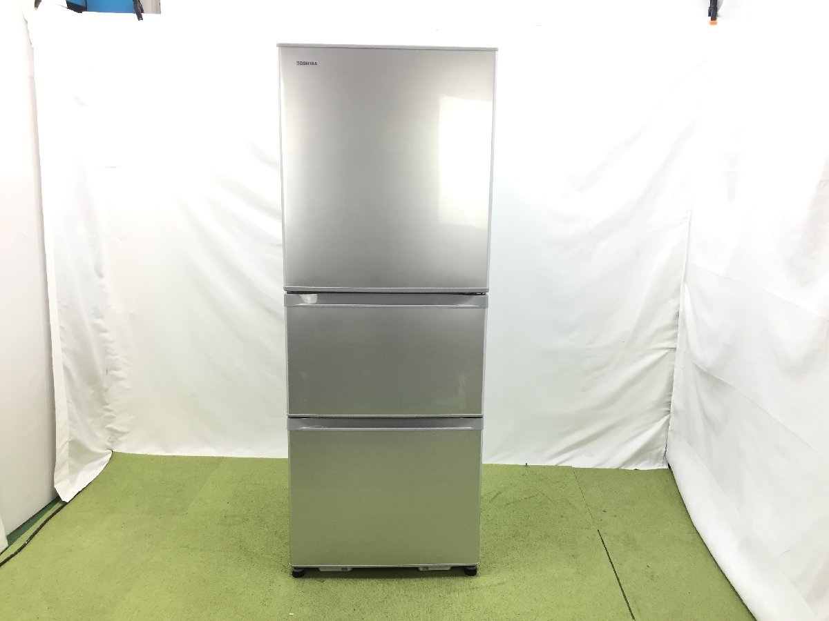 美品 TOSHIBA 東芝 冷凍冷蔵庫 GR-H34S 右開き 330L 自動製氷 真ん中野菜室 脱臭 シルバー 2016年製 d9130su - 1