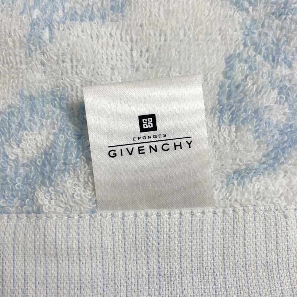 即決☆GIVENCHY ジバンシー ゲストタオル ハンドタオル 花柄 ブルー 未使用 新品 保管品 綿100% コットン ジバンシィ