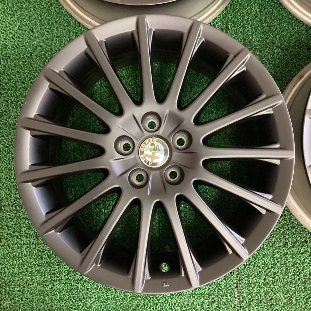  Alpha Romeo 147 оригинальные легкосплавные колесные диски 16×6.5J+41.5 98-5H повторный покраска матовый черный б/у товар 4шт.