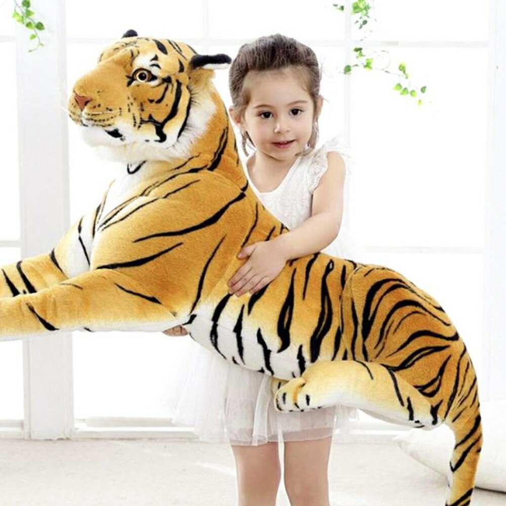 ぬいぐるみ トラ 虎 タイガー クッション 特大 大きいぬいぐるみ 1.1m 密林の王 抱き枕 動物 アニマル かわいい 可愛い 大きい_画像1