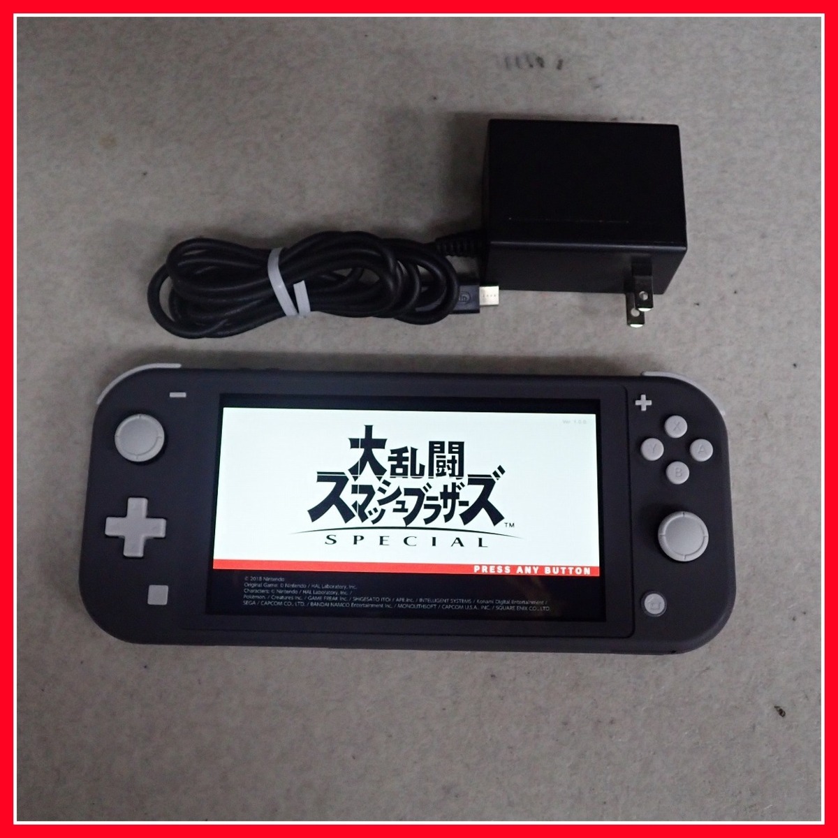 動作品 NSW ニンテンドースイッチ ライト 本体一式 HDH-001 グレー +