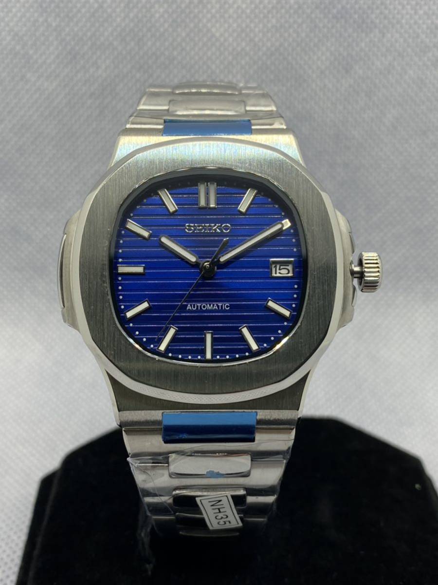 seiko mod☆ セイコーMOD☆NH35A搭載☆サファイアガラス☆ノーチラス