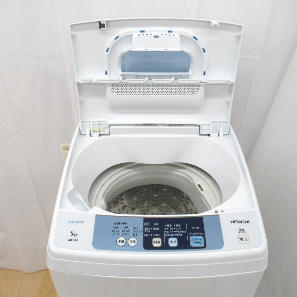 人 HITACHI 風乾燥機能付き洗濯機 NW-5TR(W) ホワイト