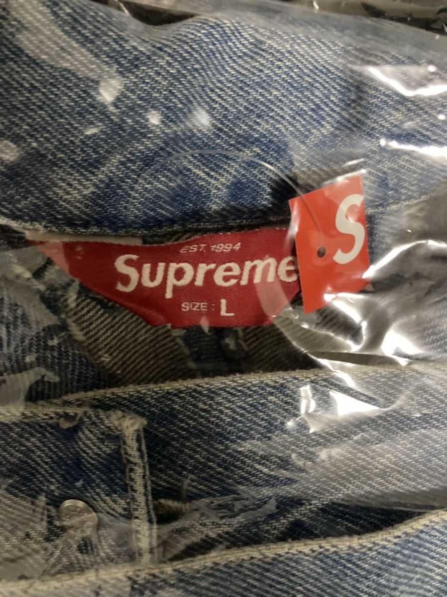 ☆ Supreme.22SS. Inset Logo Denim Trucker Jacket. 新品未使用品 L