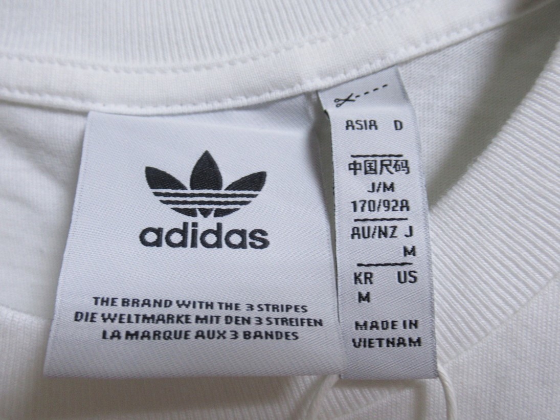 adidas оригиналы стразы футболка белый M Adidas to зеркальный . il половина ..Tee Logo GN3647 мужской женщина тоже 