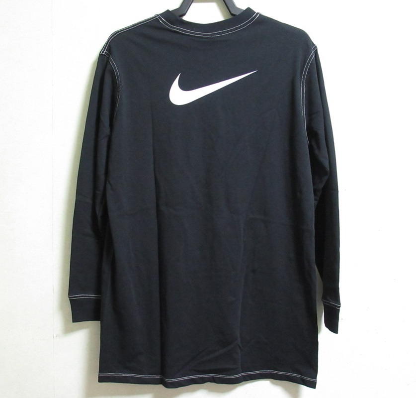 NIKE AS W NSW SWOOSH L/S ドレス 黒 ブラック S ナイキ 長袖 Tシャツ ワンピース スウェット DD5623-010_画像1