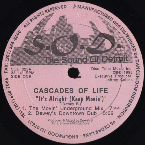 Cascades Of Life It's Allright (Keep Movin')　1995ガラージハウスクラシック　Dewey Bullock_画像3
