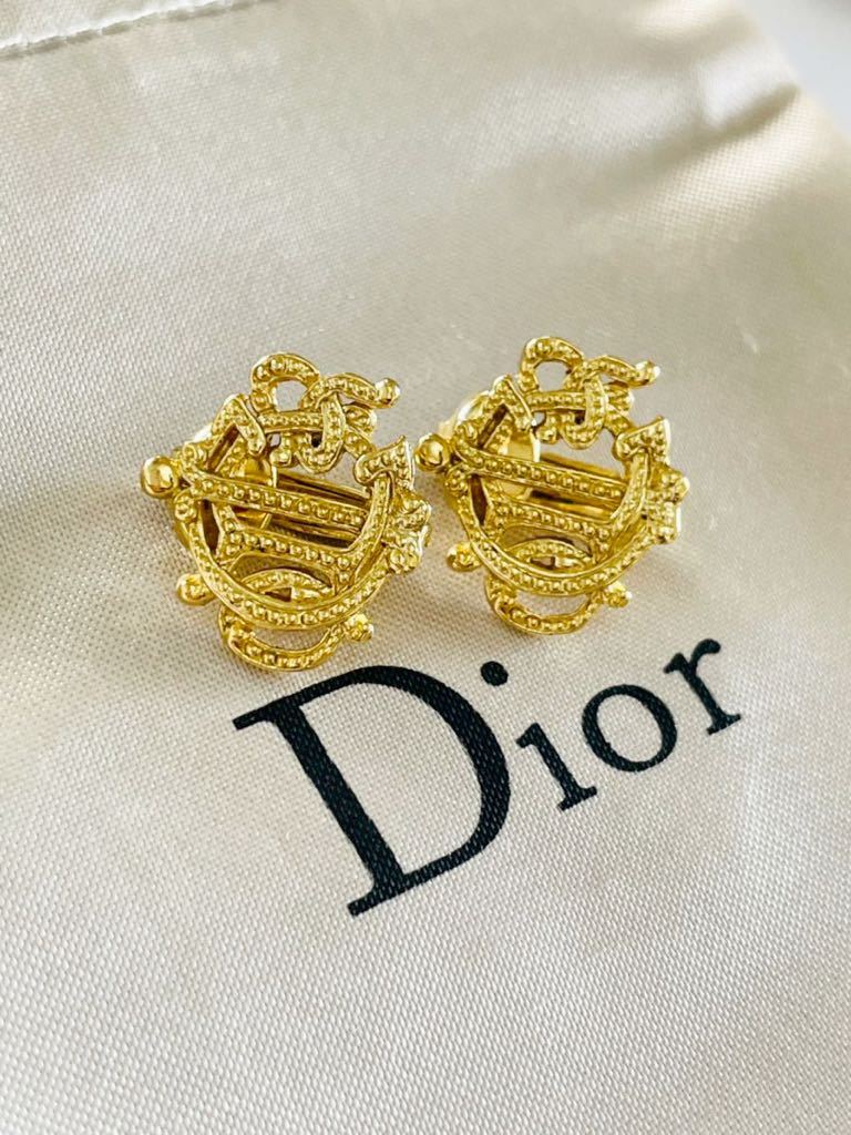 Dior ヴィンテージ ゴールド ロゴ イヤリング - 通販 - hanackenovinky.cz