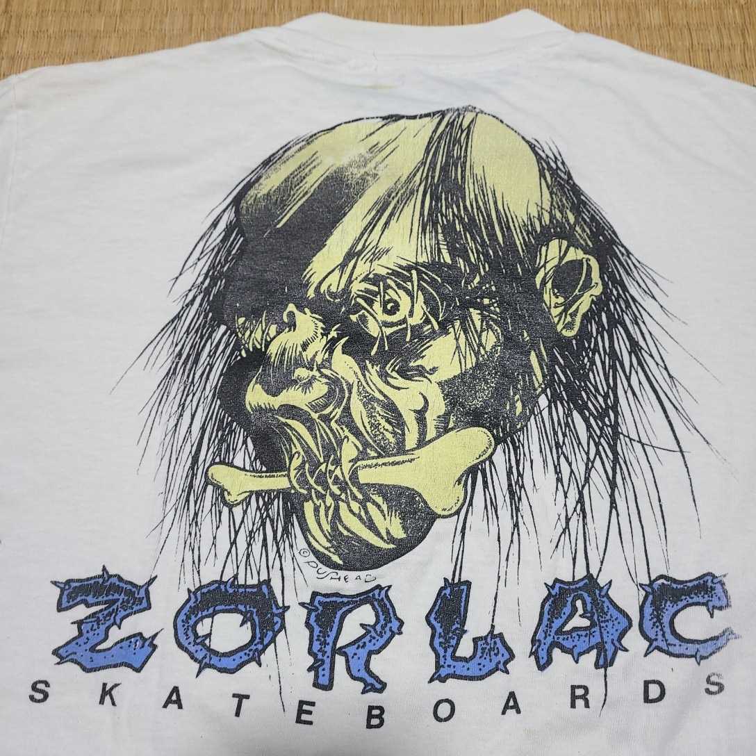 80s USA製 Zorlac Skateboards Tシャツ サイズM ゾーラック スケート 