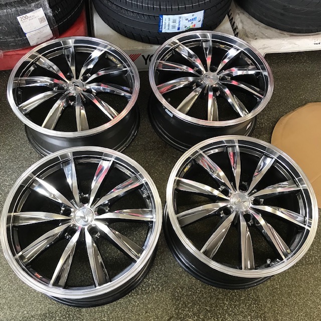 ウェッズ　レオニス　114.3 ５H 18X８J　アルミ　４本セット中古_画像1