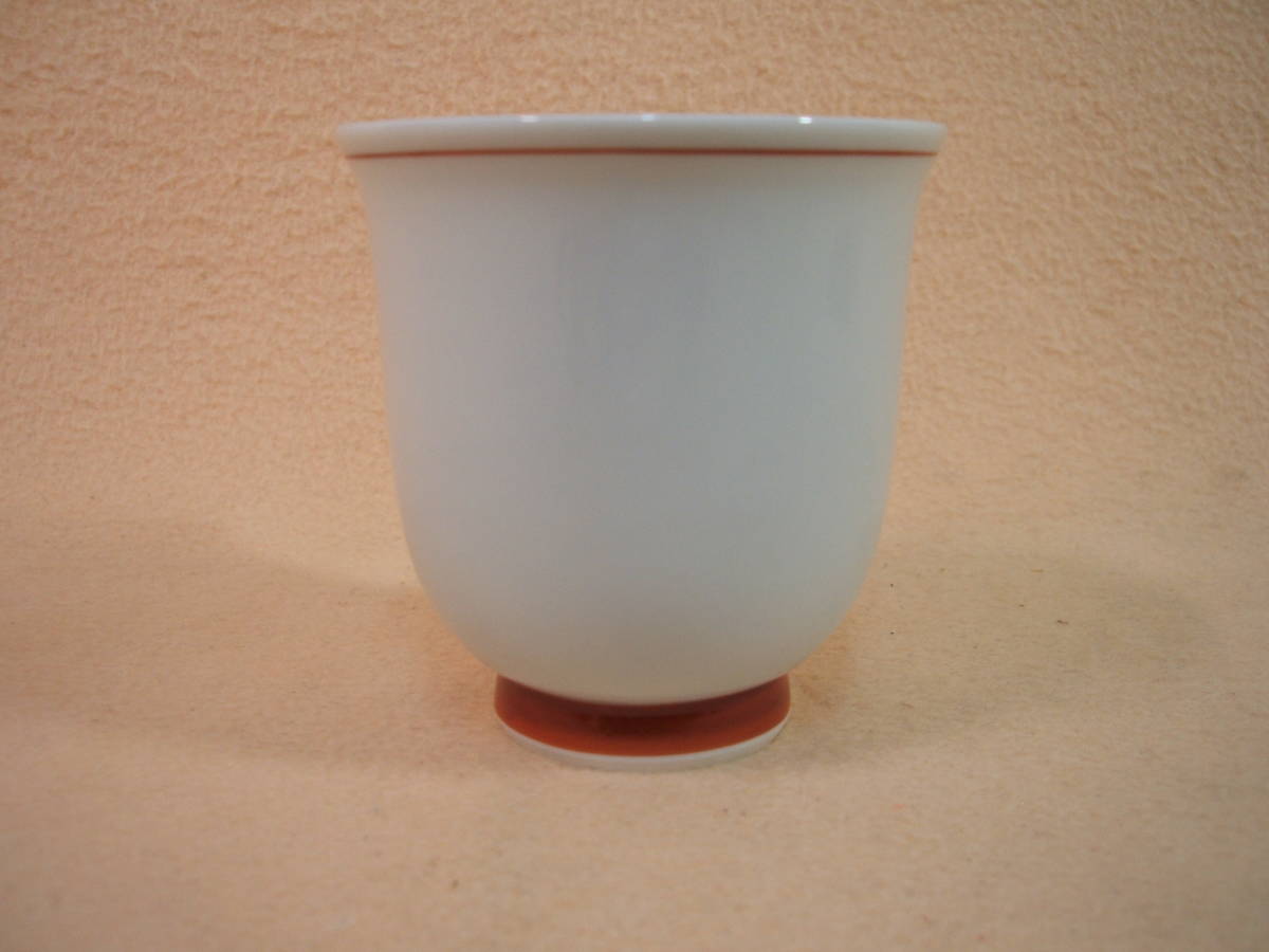  Arita ./ wave . see . high class super light weight glass * small ( bell cat * red ) 1 piece new goods hand .. small size length hot water . hot water . Hara . hot water . tea cup inside . Nagasaki prefecture range un- possible 