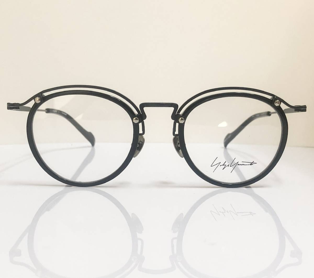 新品 Yohji Yamamoto ヨウジヤマモト メガネ 純正ケース付き 日本製 黒