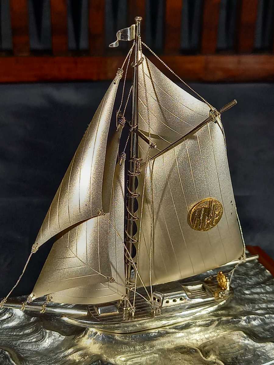 配送する商品は送料無料 銀製　ヨット　伝統工芸　TAKEHIKO 関工芸　武比古　置物　オブジェ 置物