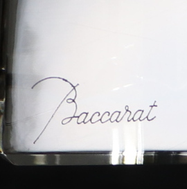 オールド・バカラ (BACCARAT) 大型作品 45.5cm!! 2.1kg オベリスク クリスタルガラス製 塔 方尖柱 置物 オブジェ 飾り ヴィンテージ レア _画像9