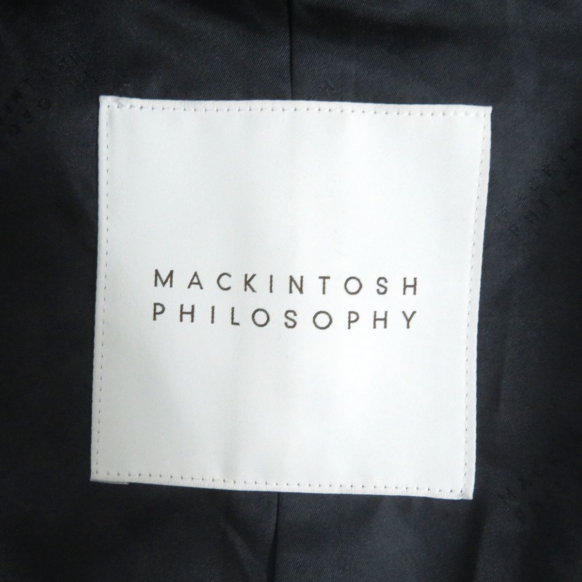 未使用品□マッキントッシュフィロソフィー チェック/裏地ロゴ総柄