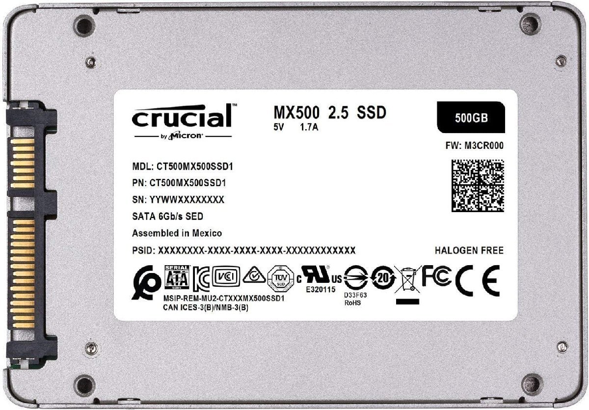 Crucial SSD 500GB MX500 内蔵2.5インチ 7mm CT500MX500SSD1/JP 保証有_画像2