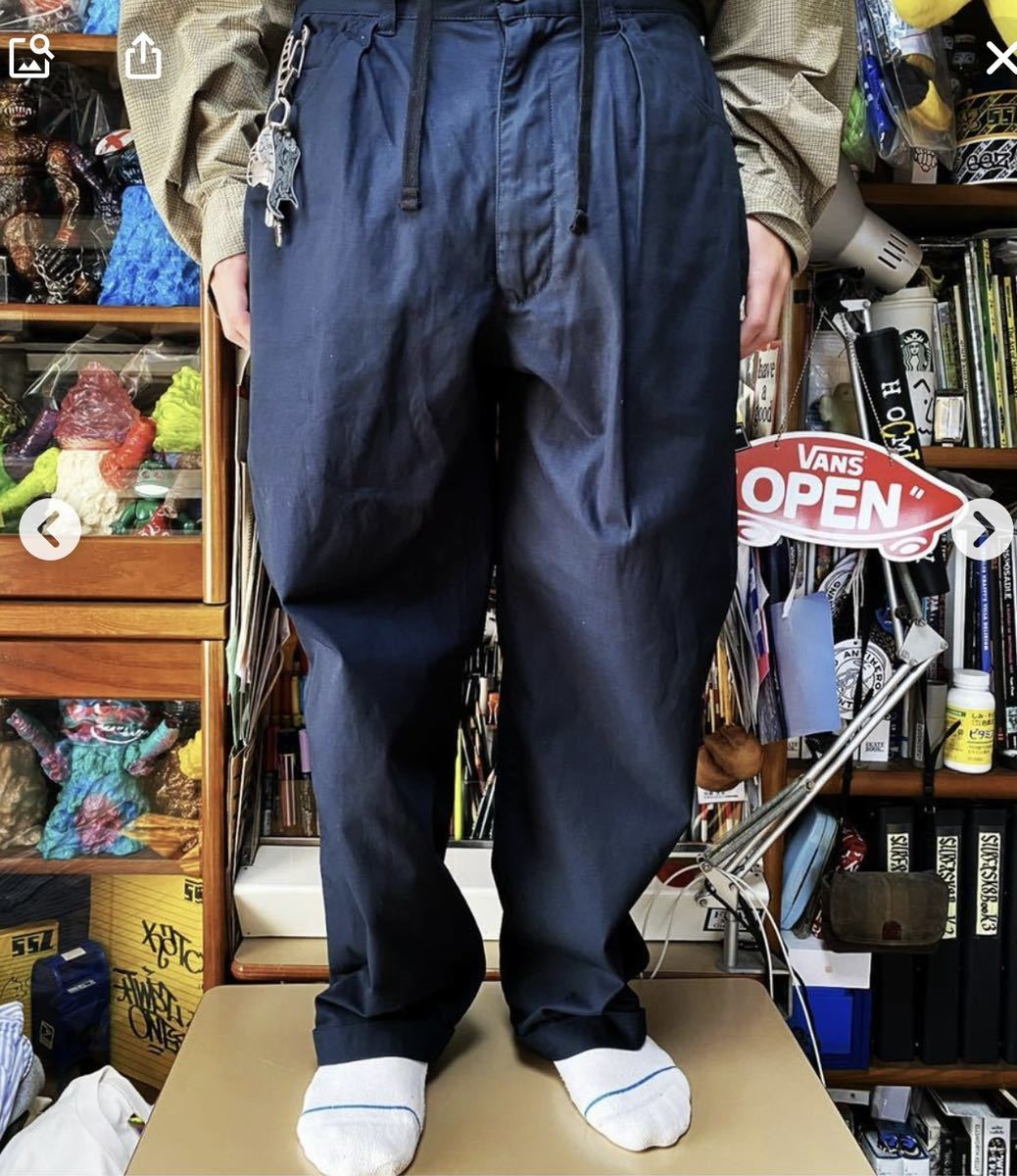 BROCHURE 1P BIG CHINO PANTS A.H ネイビーS ah-