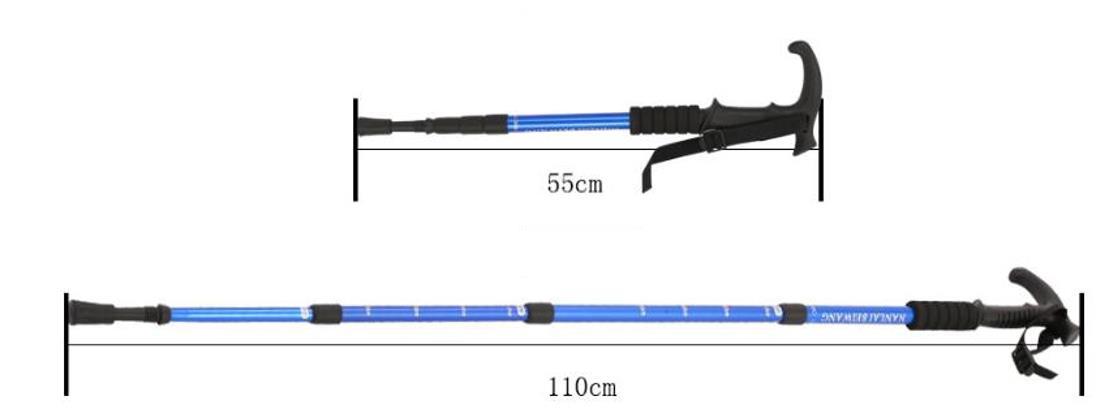 トレッキングポール 　赤　2本セット 軽量アルミ I型 可変3段 伸縮式 杖 登山 山登り ウォーキング 散歩 アウトドア _画像5