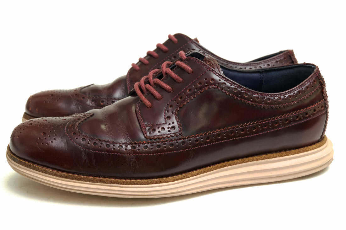 COLE HAAN コールハーン カジュアルシューズ C11715 LunarGrand Long Wingtip ルナグランド 牛革 バーガンディ ロングウイングチップ 定番_画像1