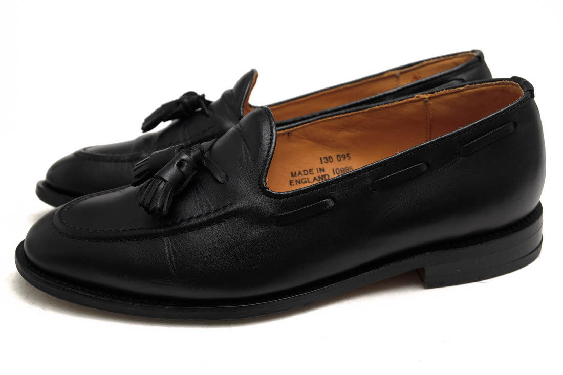 UNION WORKS Union Works tassel Loafer 130-095 Black Tassel Loafer cow leather car f slip-on shoes Goodyear welt made law 