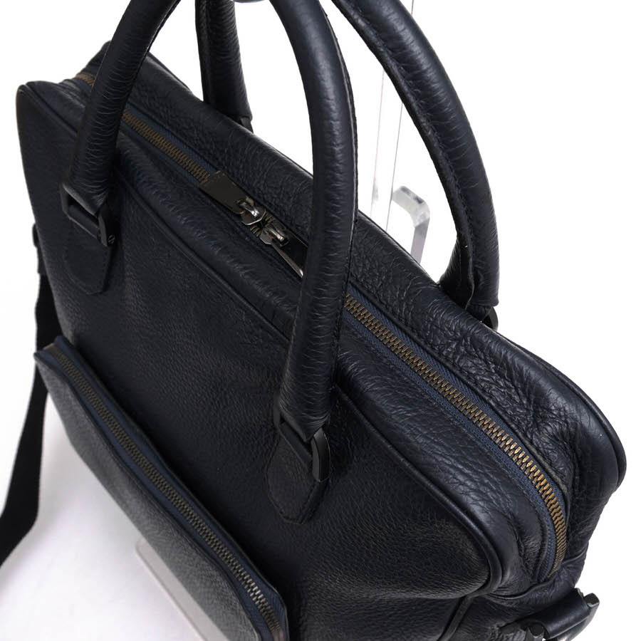 FURLA フルラ トートバッグ UOMO ウオモ 牛革 MAN マン ポーチ付き