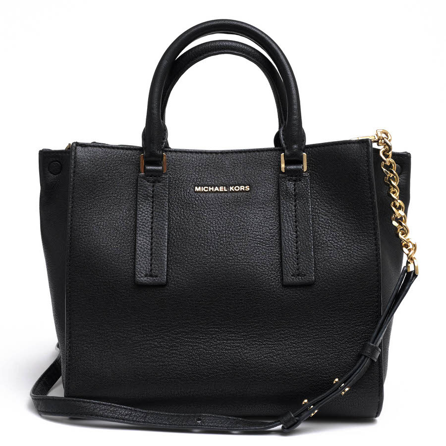 Michael Kors マイケルコース ハンドバッグ ALESSA MD SATCHEL アレッサ ミディアム サッチェル ペブルドレザー 牛革_画像1