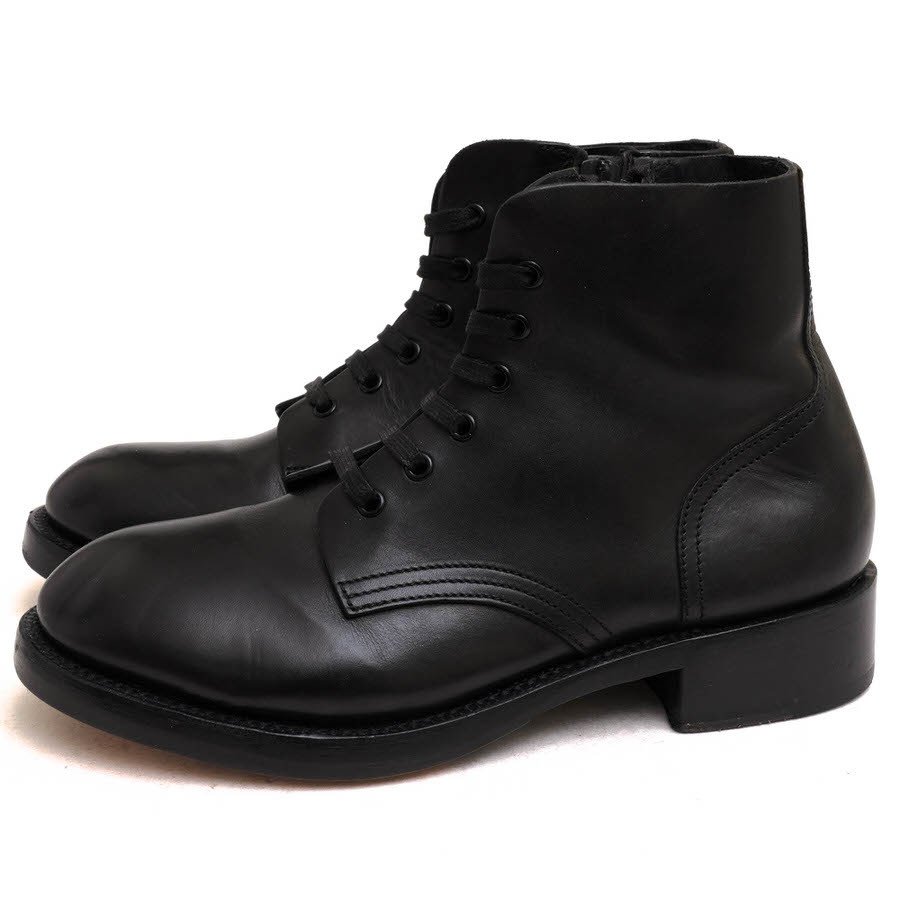 DSQUARED2 ディースクエアード レースアップブーツ W14AB111 ANKLE BOOT 牛革 プレーントゥ サイドジップ レザーソール_画像1