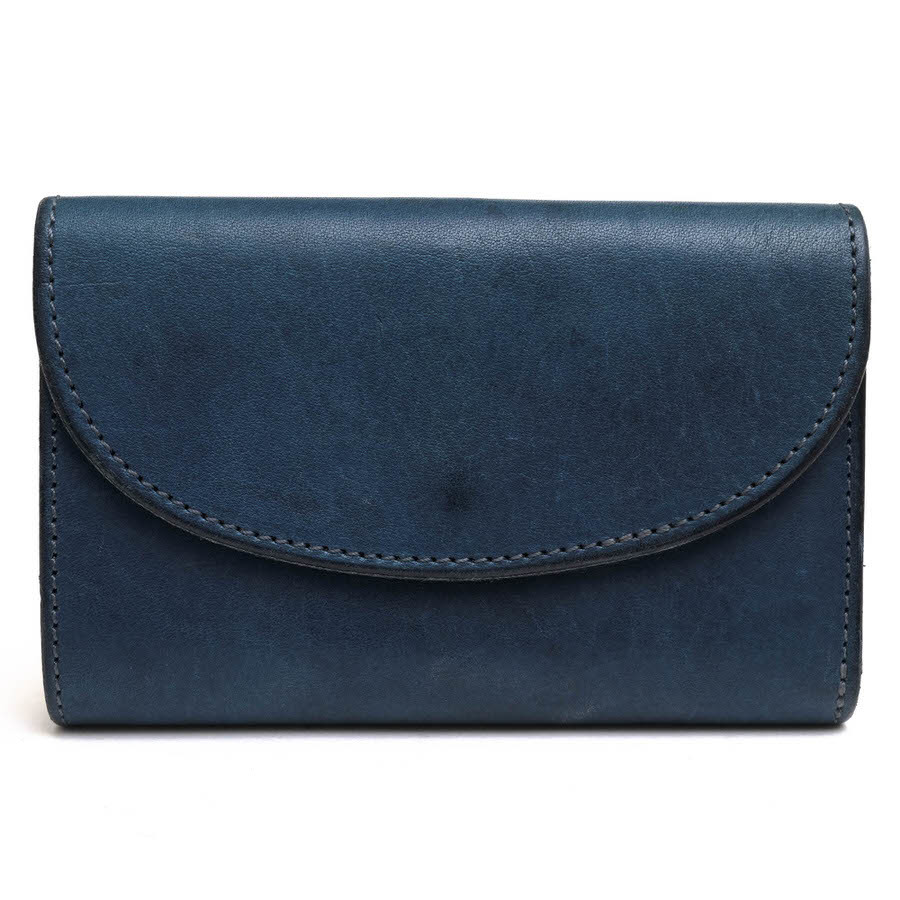 RE.ACT リアクト 財布 Solid Indigo Three Fold Wallet フルタンニンなめし 大和藍 牛革 小銭入れあり 三つ折り