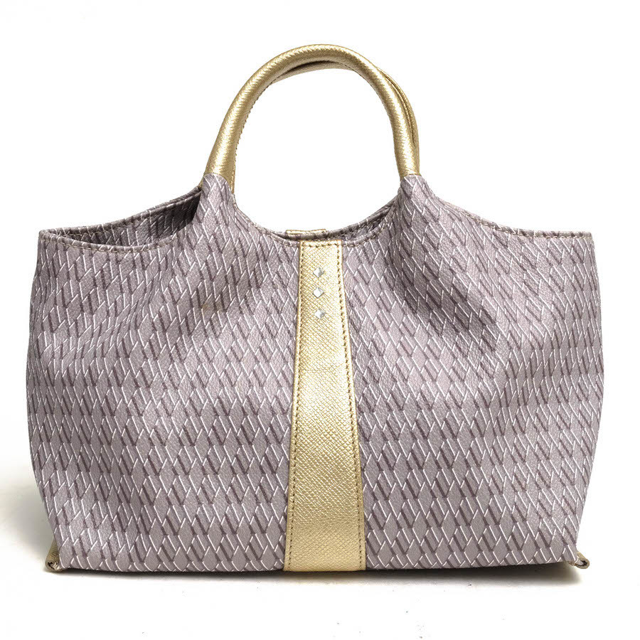 Wako Wako Tote Mag Sack Some Cowhide W Monogram Pattern