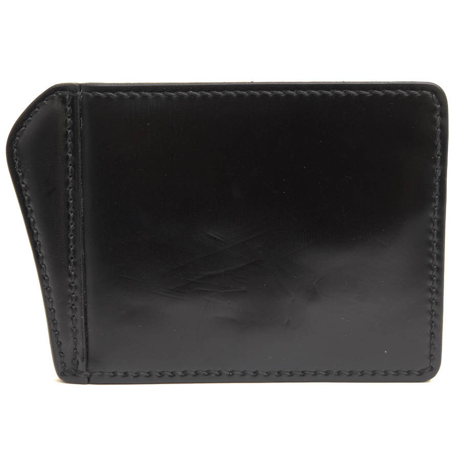 FLAT HEAD Flat Head purse TLM-W003 horse leather cordovan money clip folding in half change purse . none . inserting 