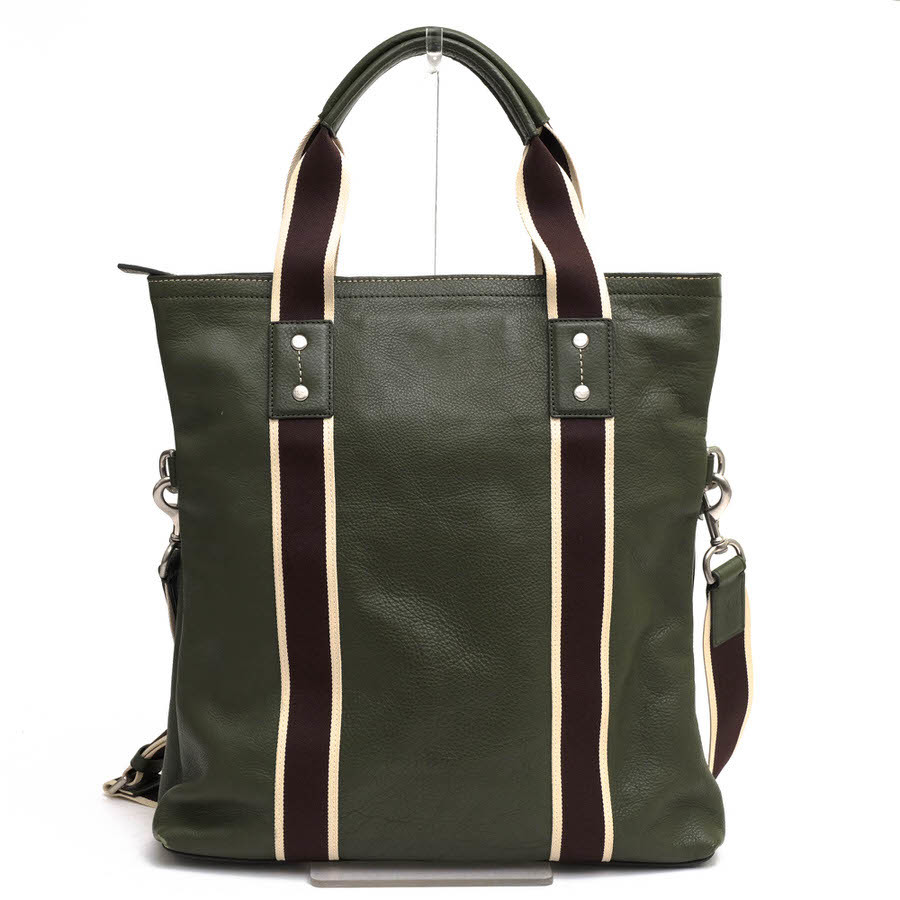 COACH コーチ トートバッグ F70558 Heritage Web Leather Foldover Tote ヘリテージ ウェブ レザー フォルド オーバー トート 牛革 ウェブ_画像2