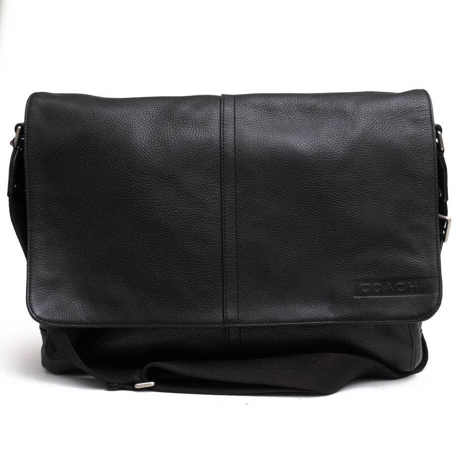 宅配便配送 COACH シュリンクレザー シボ革 メッセンジャーバッグ 牛革