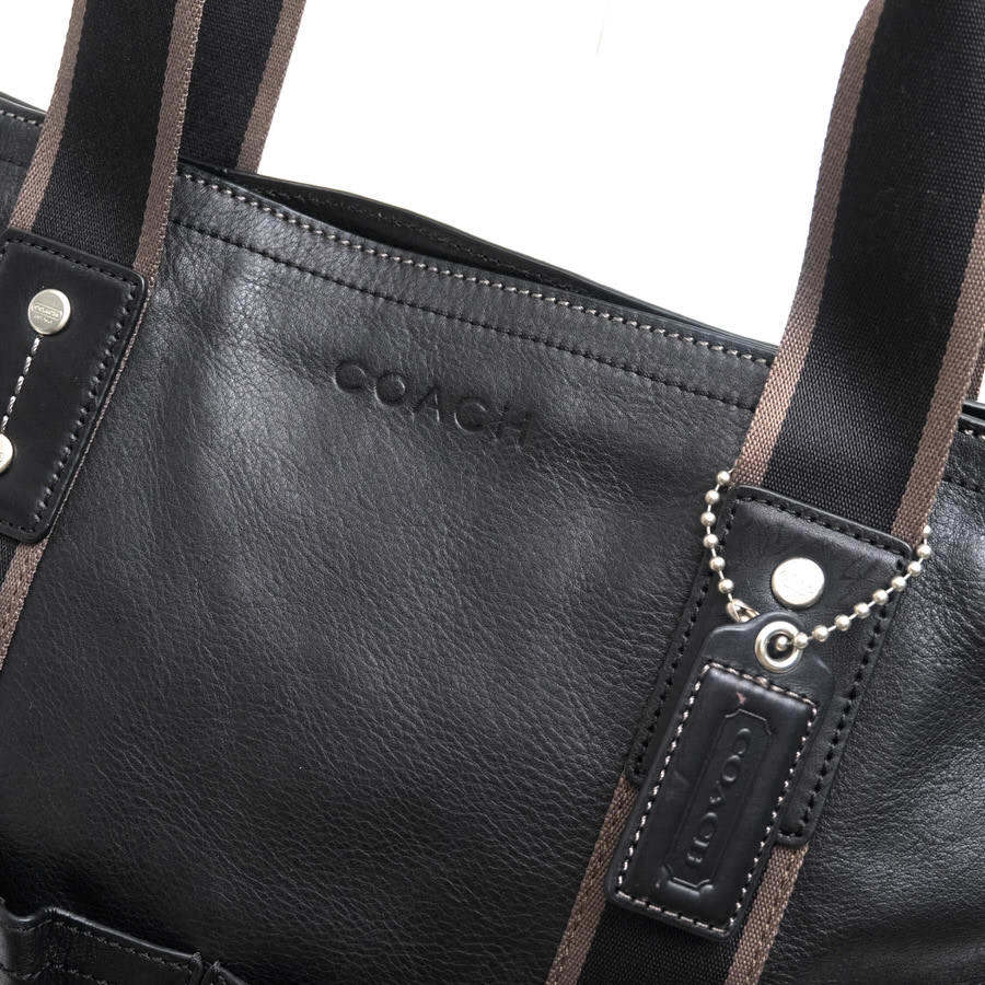 COACH コーチ トートバッグ F70558 Heritage Web Leather Foldover