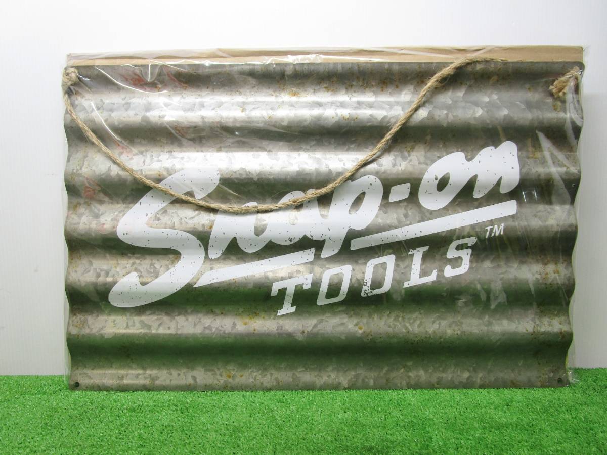 未使用 snap-on スナップオン 波型ティンサイン スチール プレート