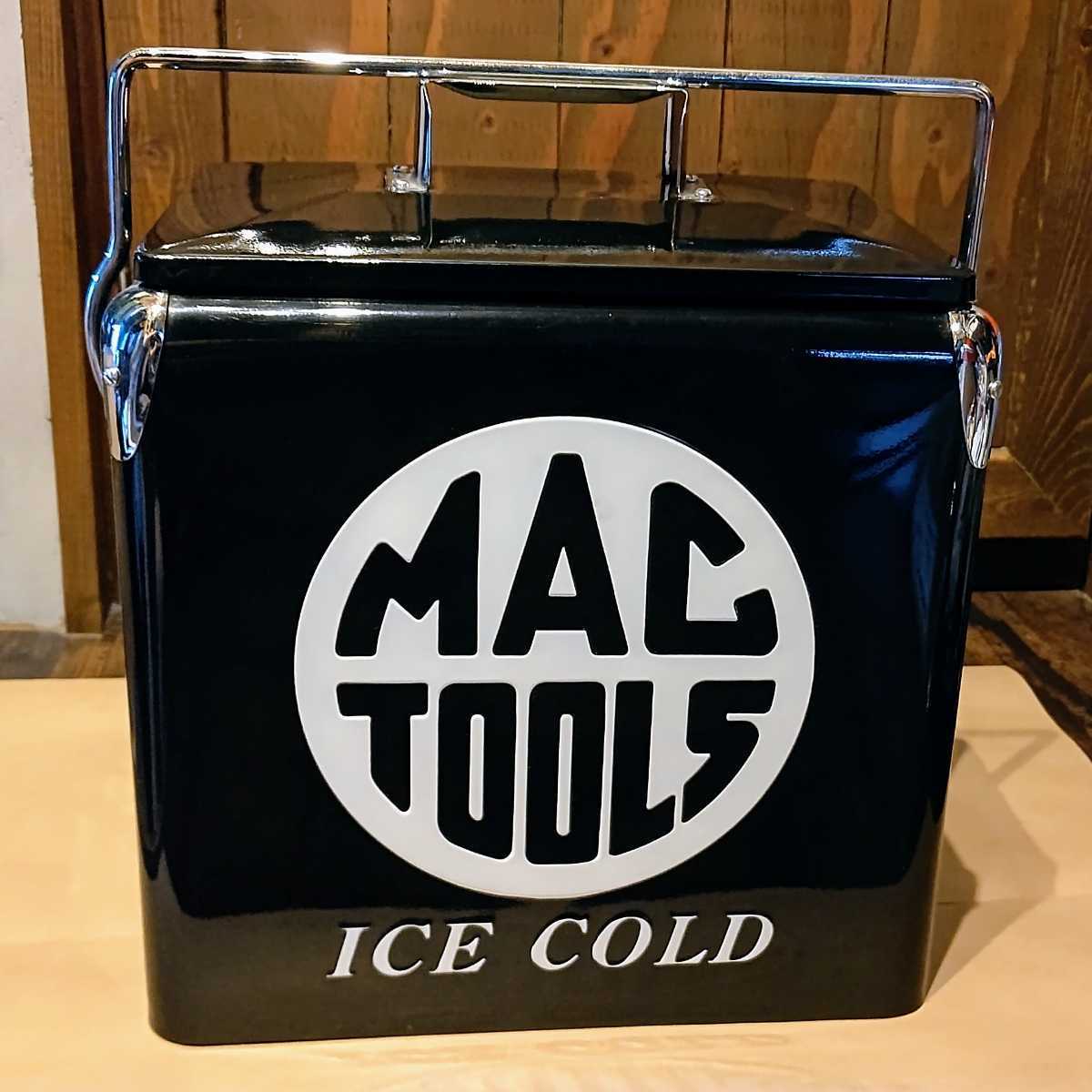 マックツールズ 限定品 クーラー ボックス ブラック グランピング キャンプ 保冷 コールド アイス Mac Tools 黒 レア レトロ オールド_画像1