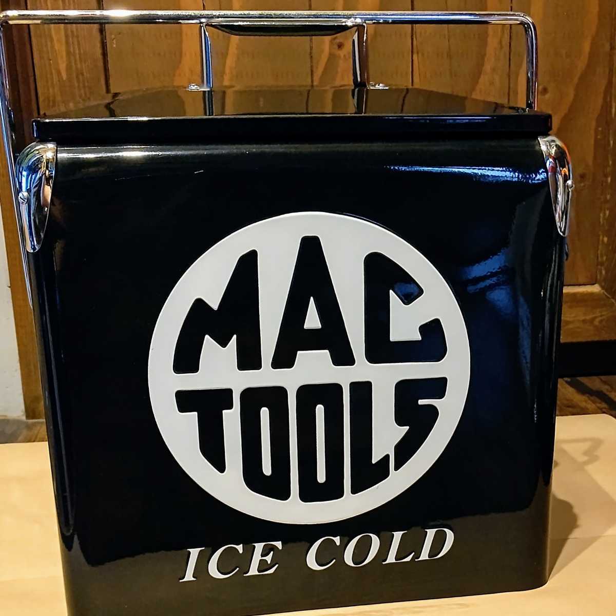 マックツールズ 限定品 クーラー ボックス ブラック グランピング キャンプ 保冷 コールド アイス Mac Tools 黒 レア レトロ オールド_画像3