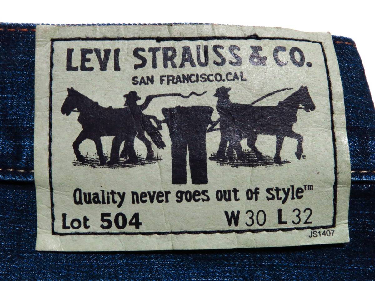 Levi's　リーバイス　ストレッチデニムパンツ504　STRAIGHT　W30（W実寸約82cm）　※実寸W32相当　　（出品番号780）_画像7