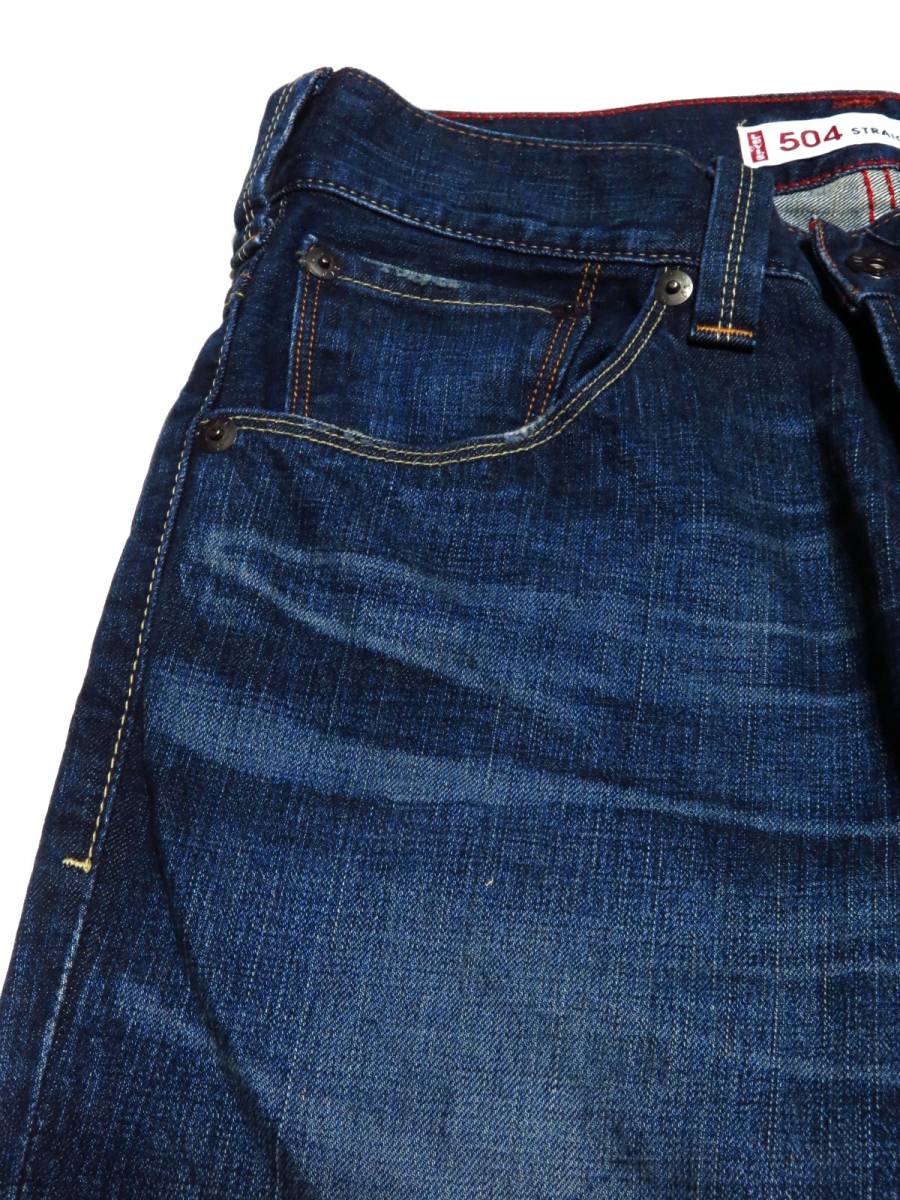 Levi's　リーバイス　ストレッチデニムパンツ504　STRAIGHT　W30（W実寸約82cm）　※実寸W32相当　　（出品番号780）_画像4