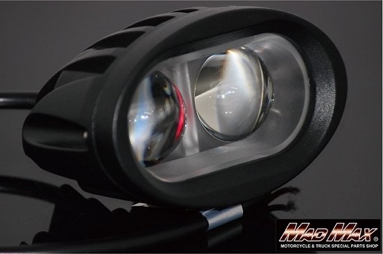 MADMAX 汎用 作業灯 LED 小型2灯式 フォグランプ 20W 12V-24V兼用/バイク トラック 乗用車 作業灯 ワークライト 補助灯【送料800円】_画像2