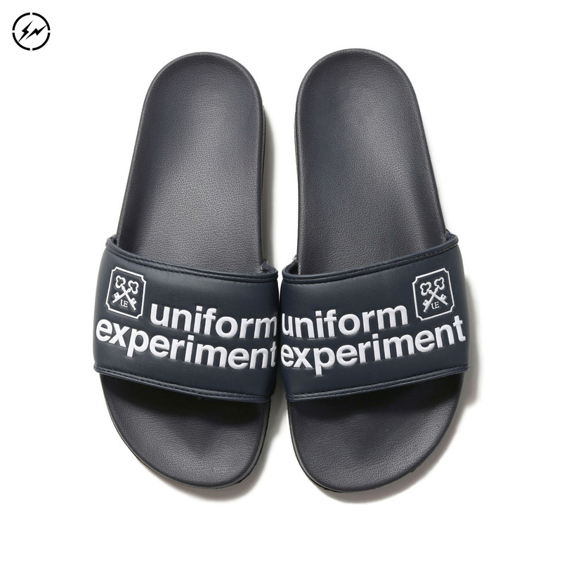 uniform experiment FRGMT DESIGN 19SS SHOWER SLIDES サンダル ネイビー×ホワイト 27cm UE-190122 ／ fragment