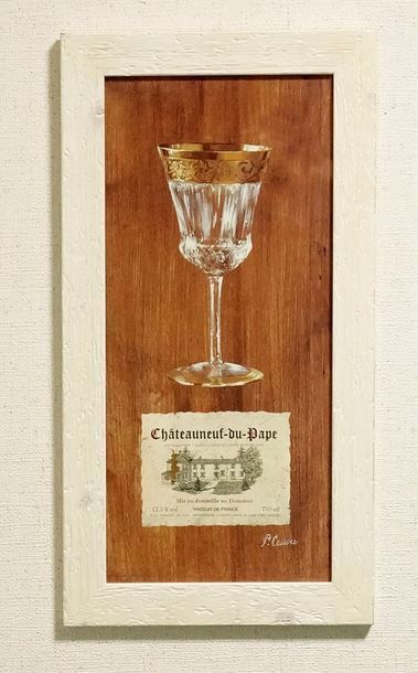 イタリア製 輸入雑貨 額絵 アートフレーム ワイン グラス リビング